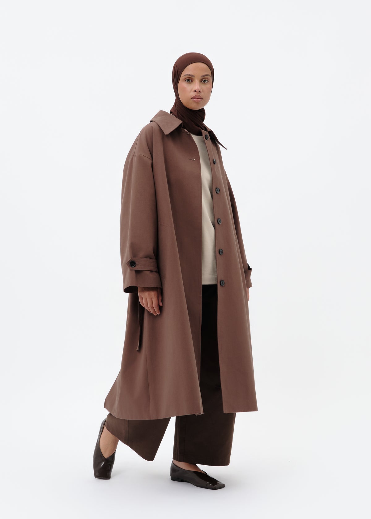 Trench oversize brown