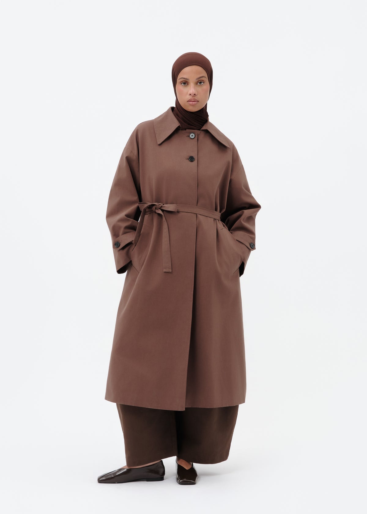 Trench oversize brown