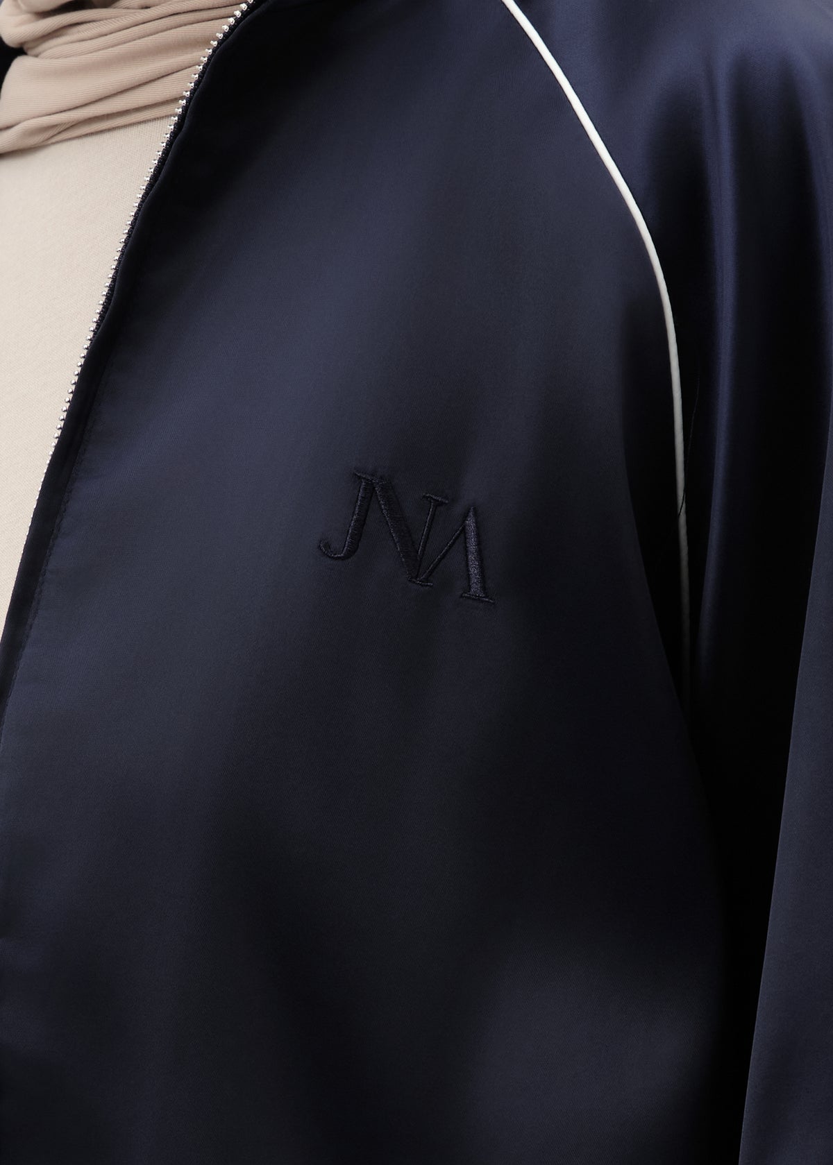 Jacket silky oversize navy