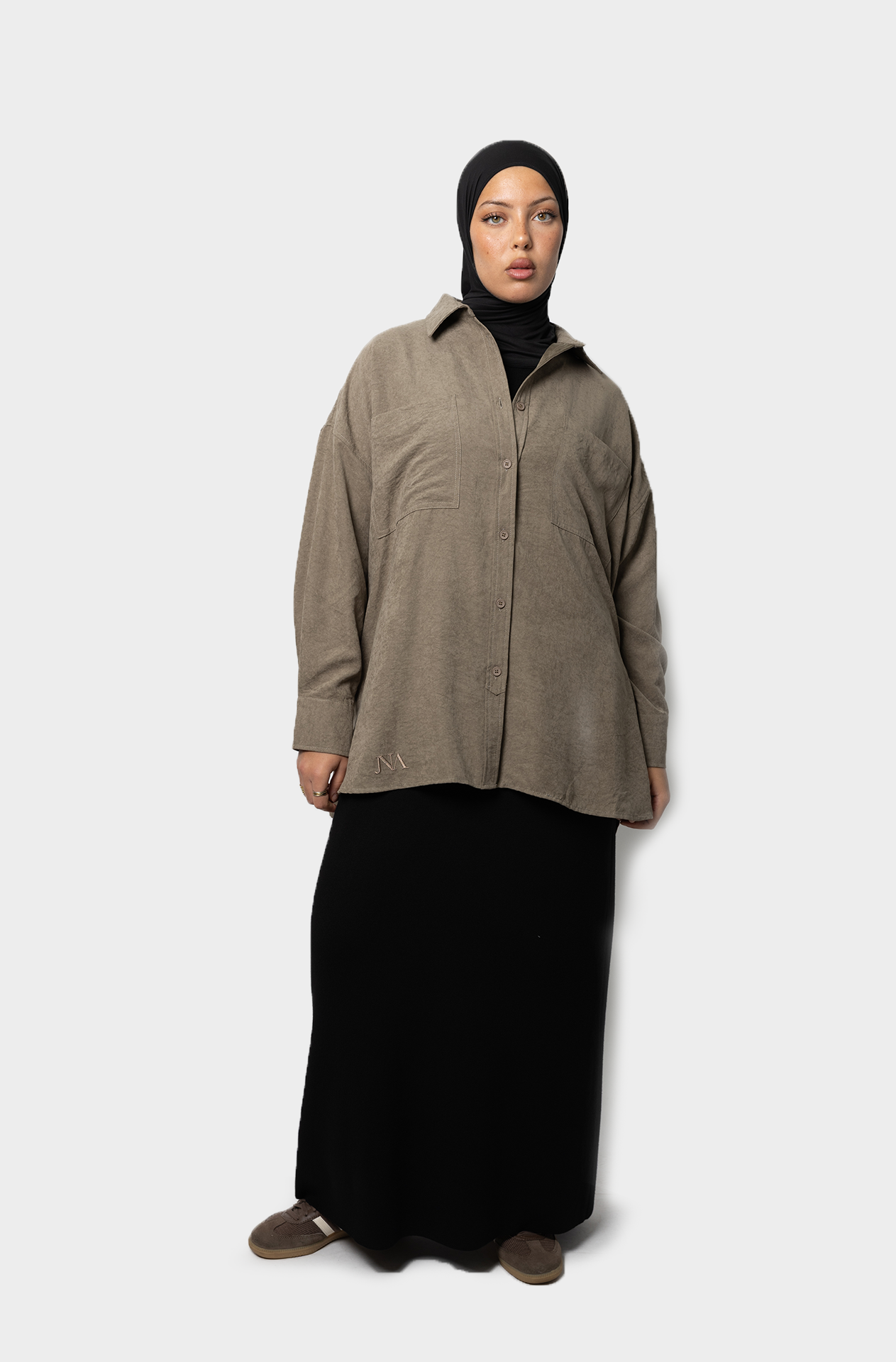 La chemise oversize taupe