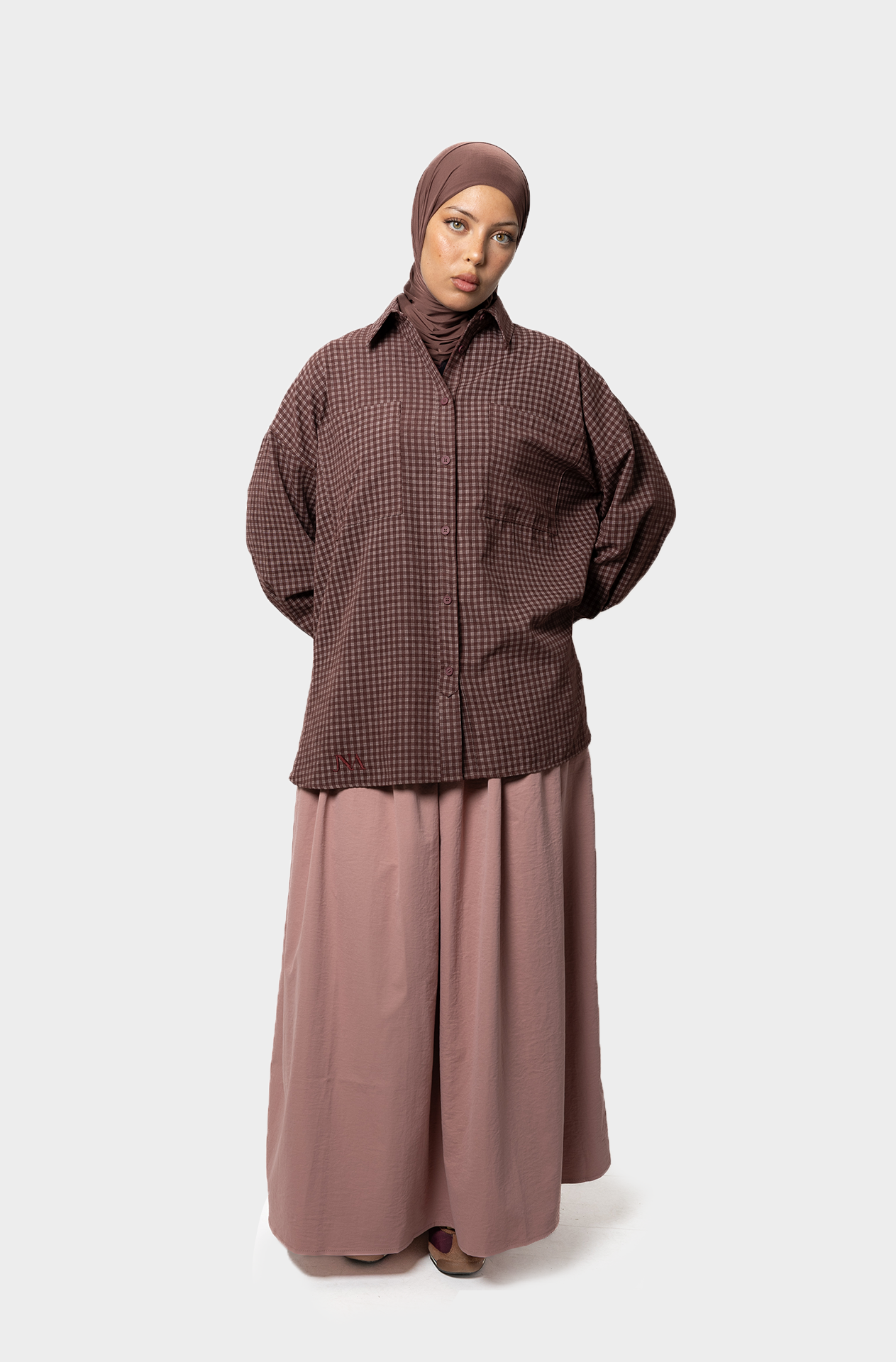 La chemise à carreaux burgundy