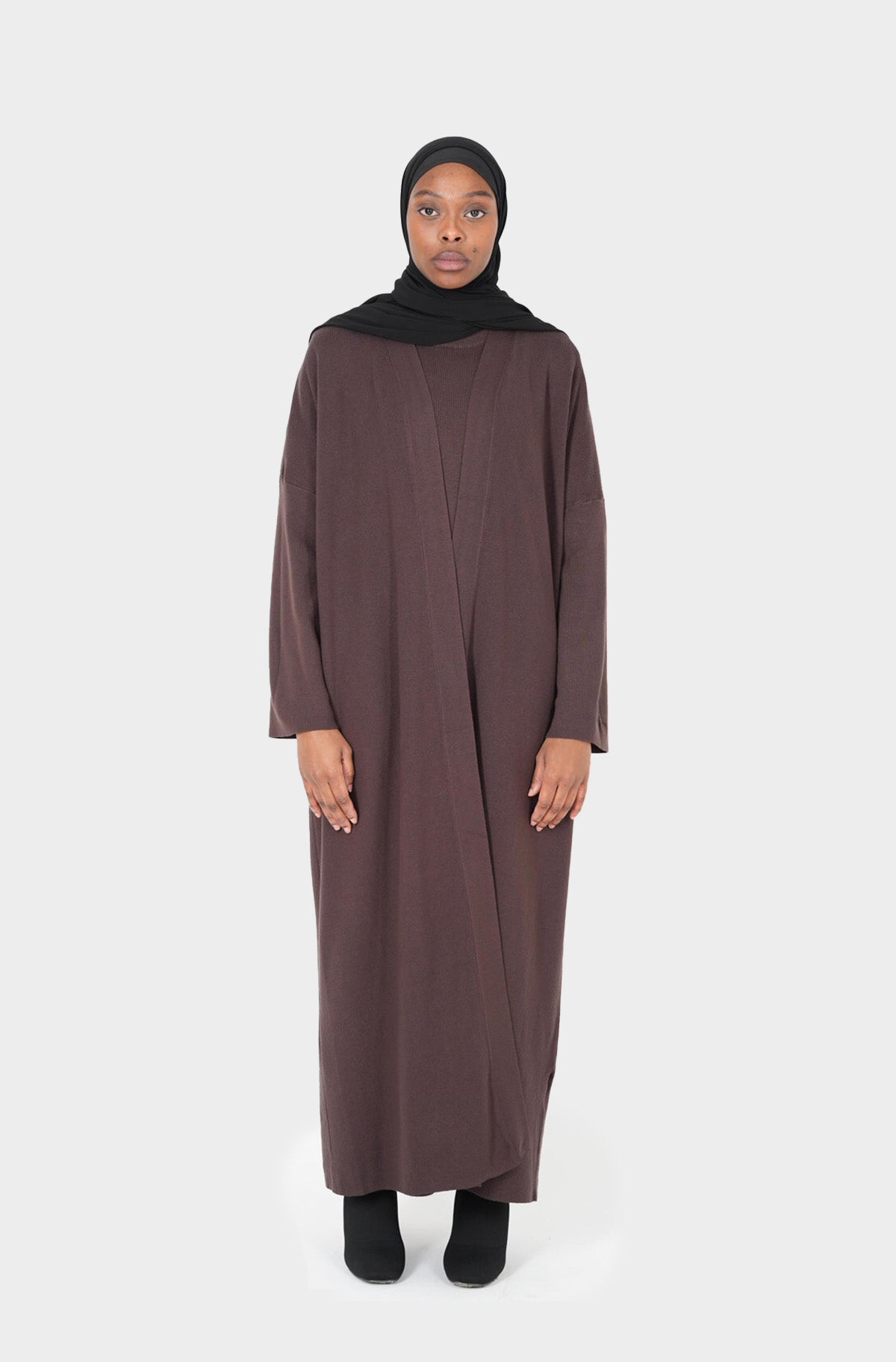 Ensemble robe et gilet JNA marron