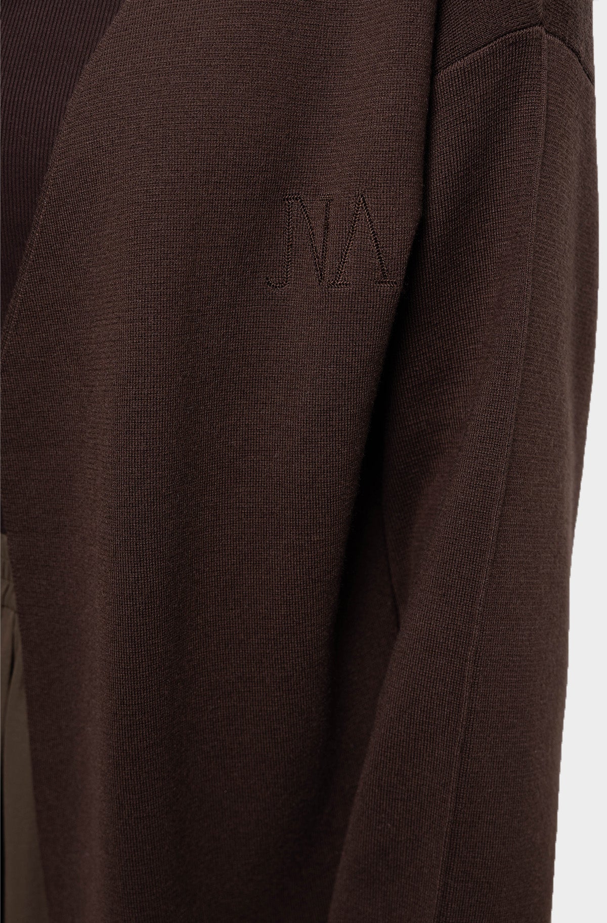 Cardigan long marron