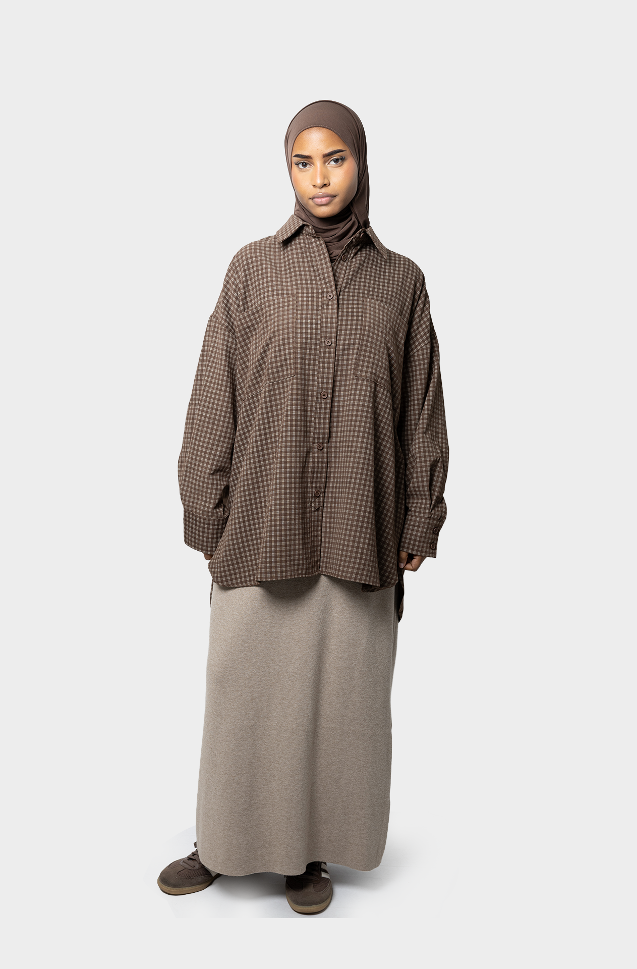 La chemise à carreaux cacao