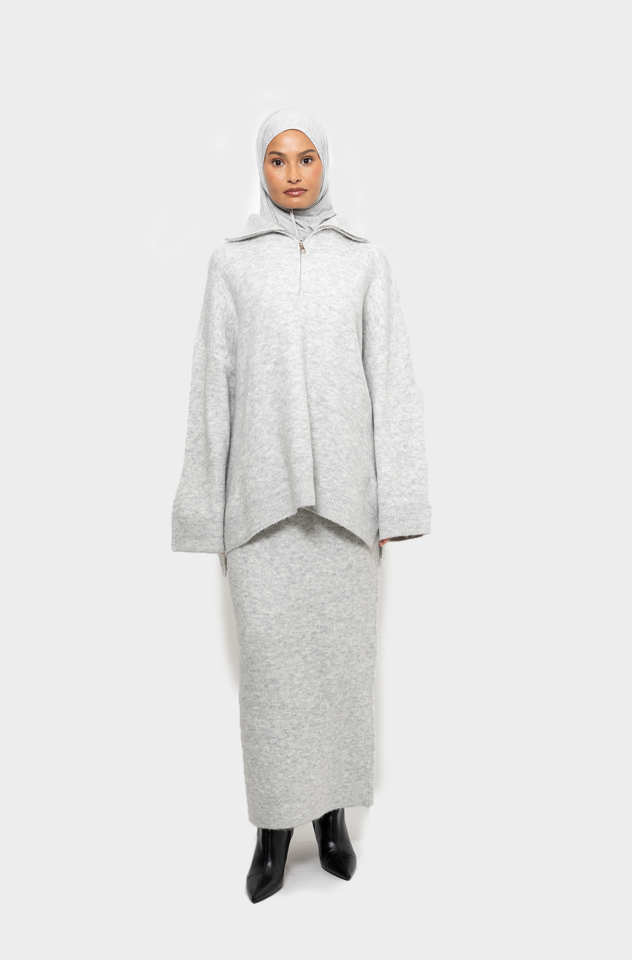 Ensemble jupe col zip nuage