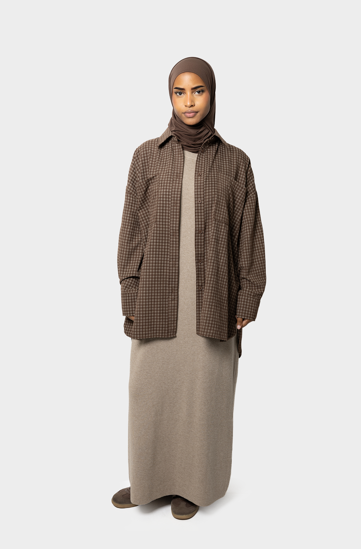 La chemise à carreaux cacao