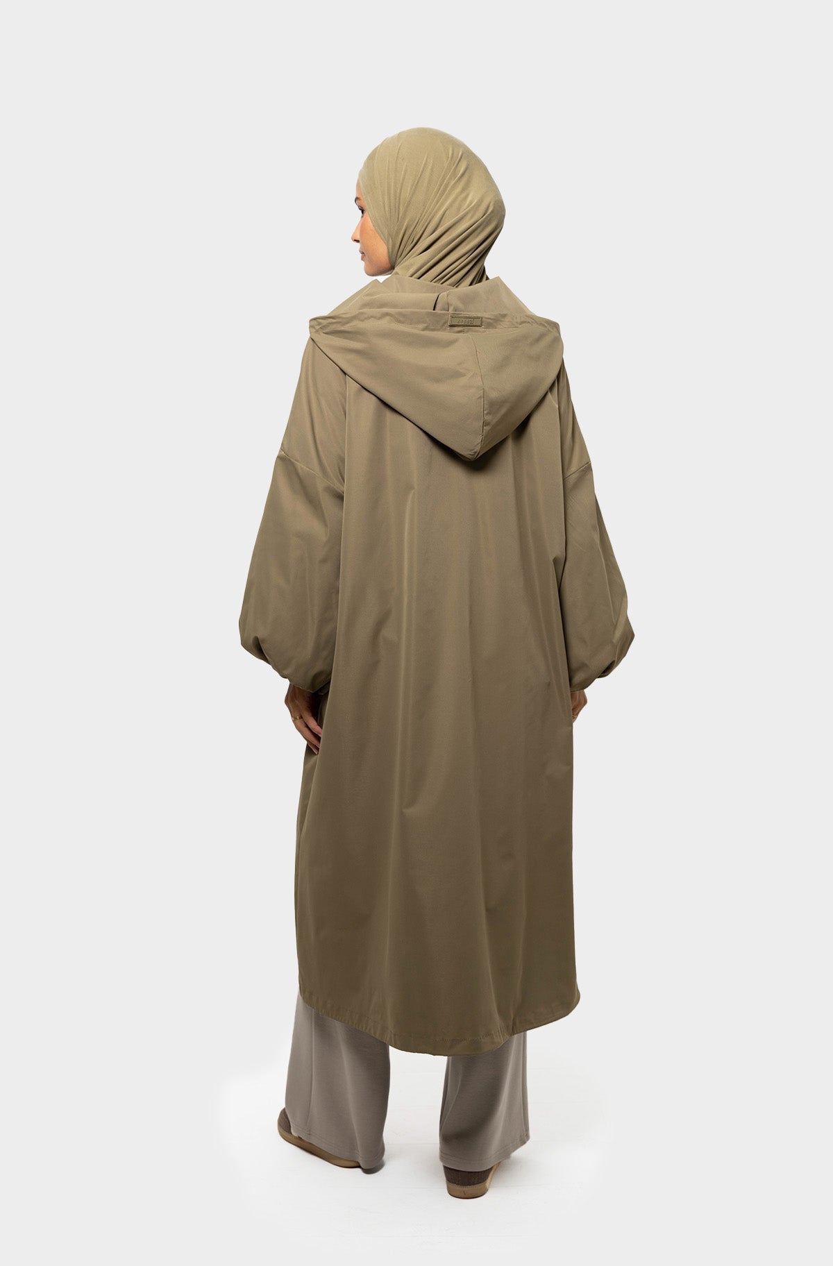 Parka à capuche olive
