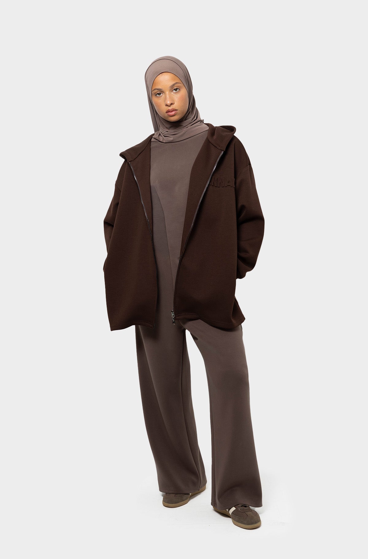Sweat à capuche tencel cacao