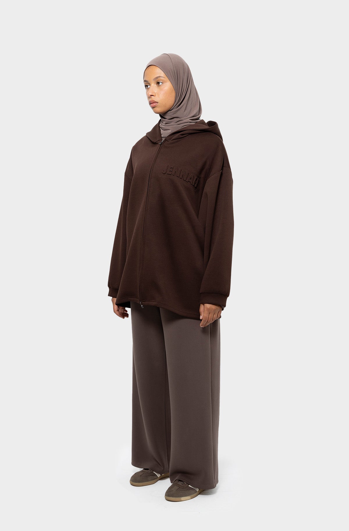 Sweat à capuche tencel cacao