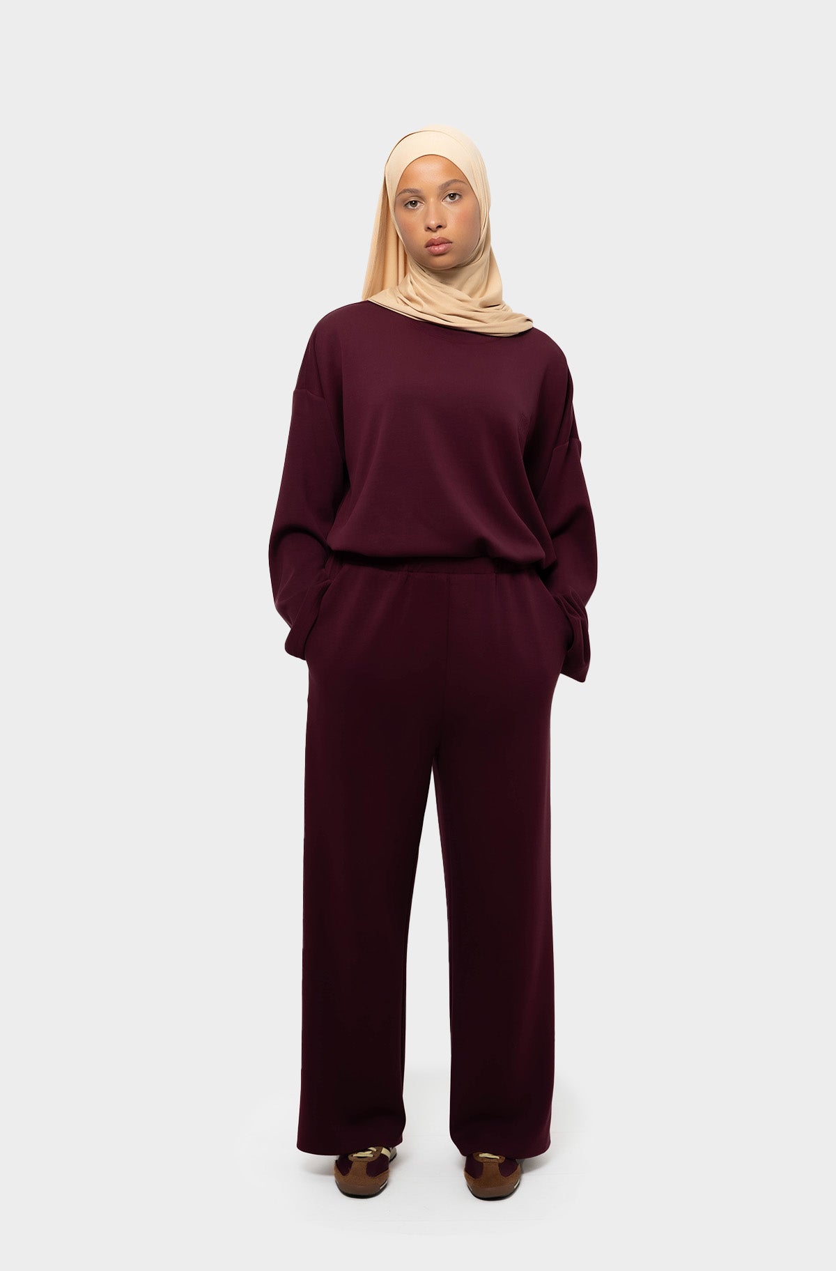 Pantalon Modal Burgundy