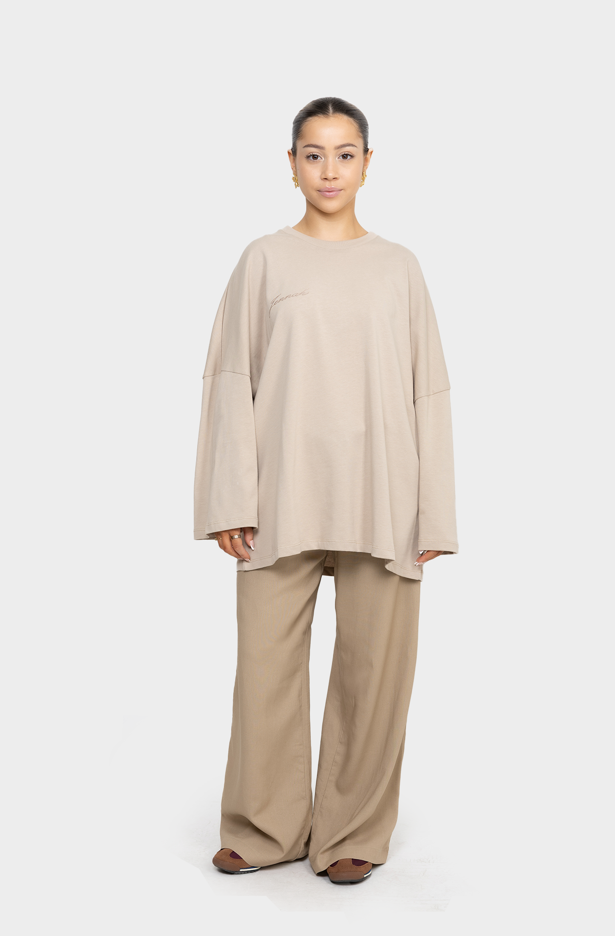 T-shirt oversize beige