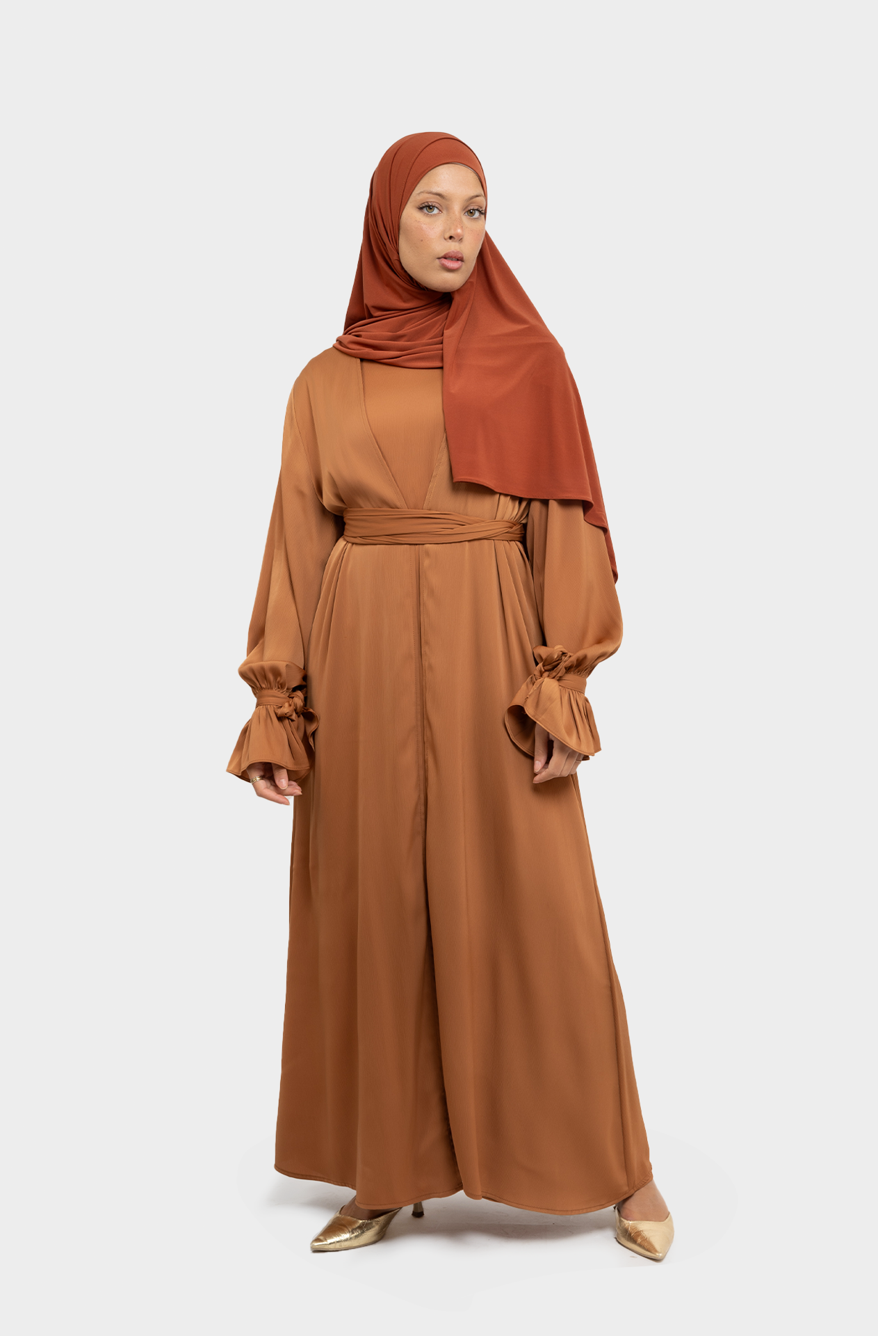 Dilek rust set abaya 