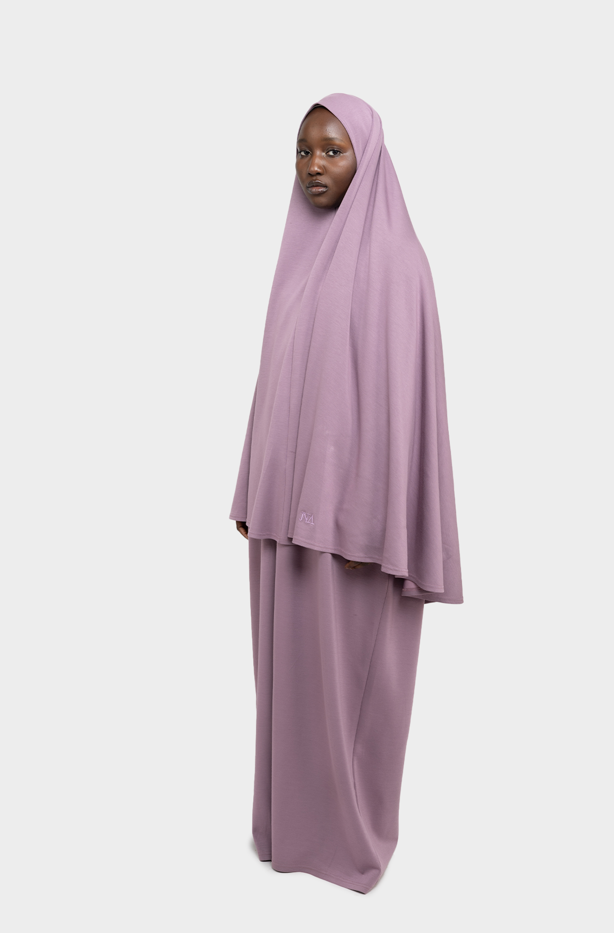  Tahara purple Abaya Khimar Set