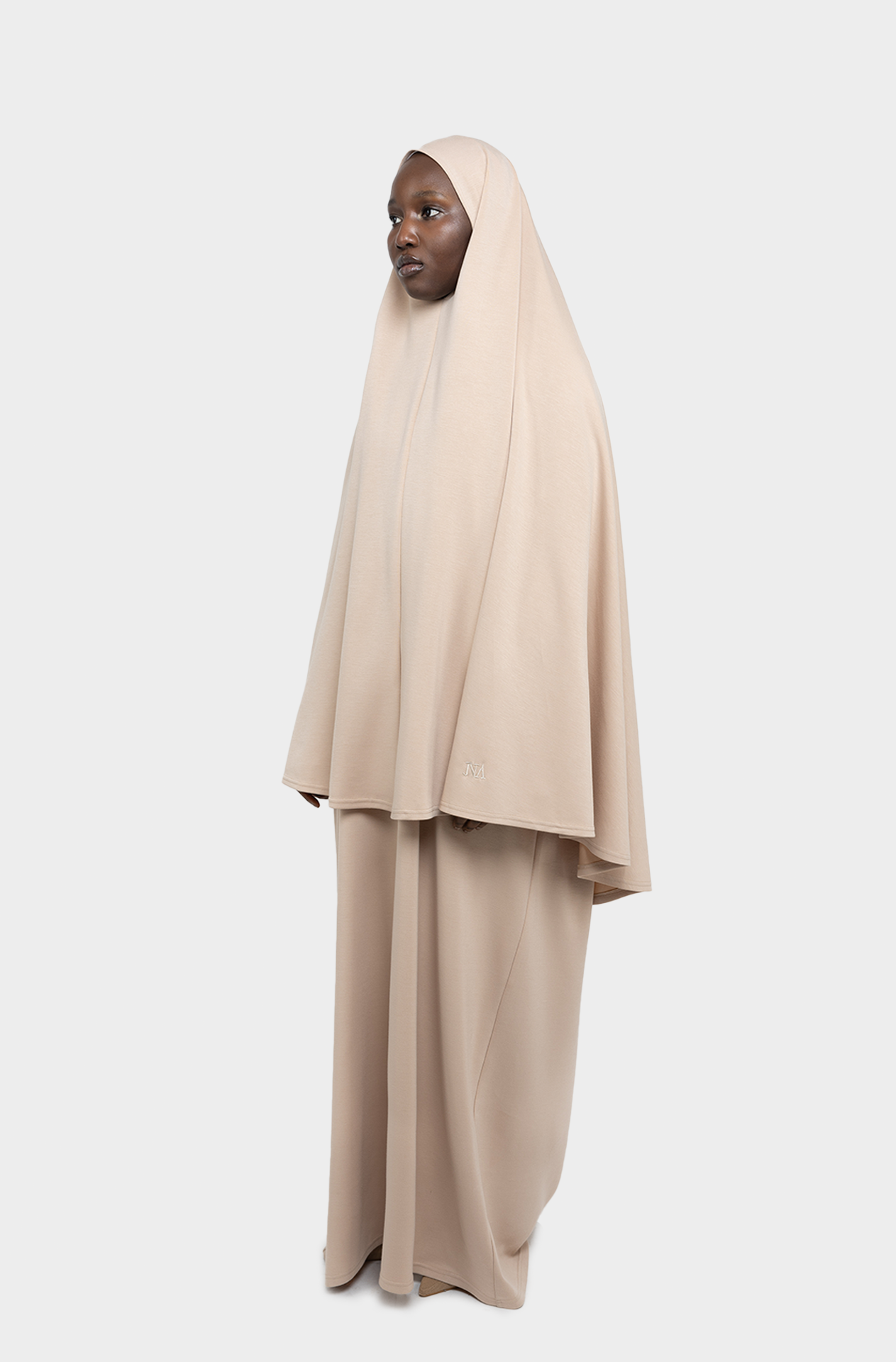  Tahara beige Abaya Khimar Set