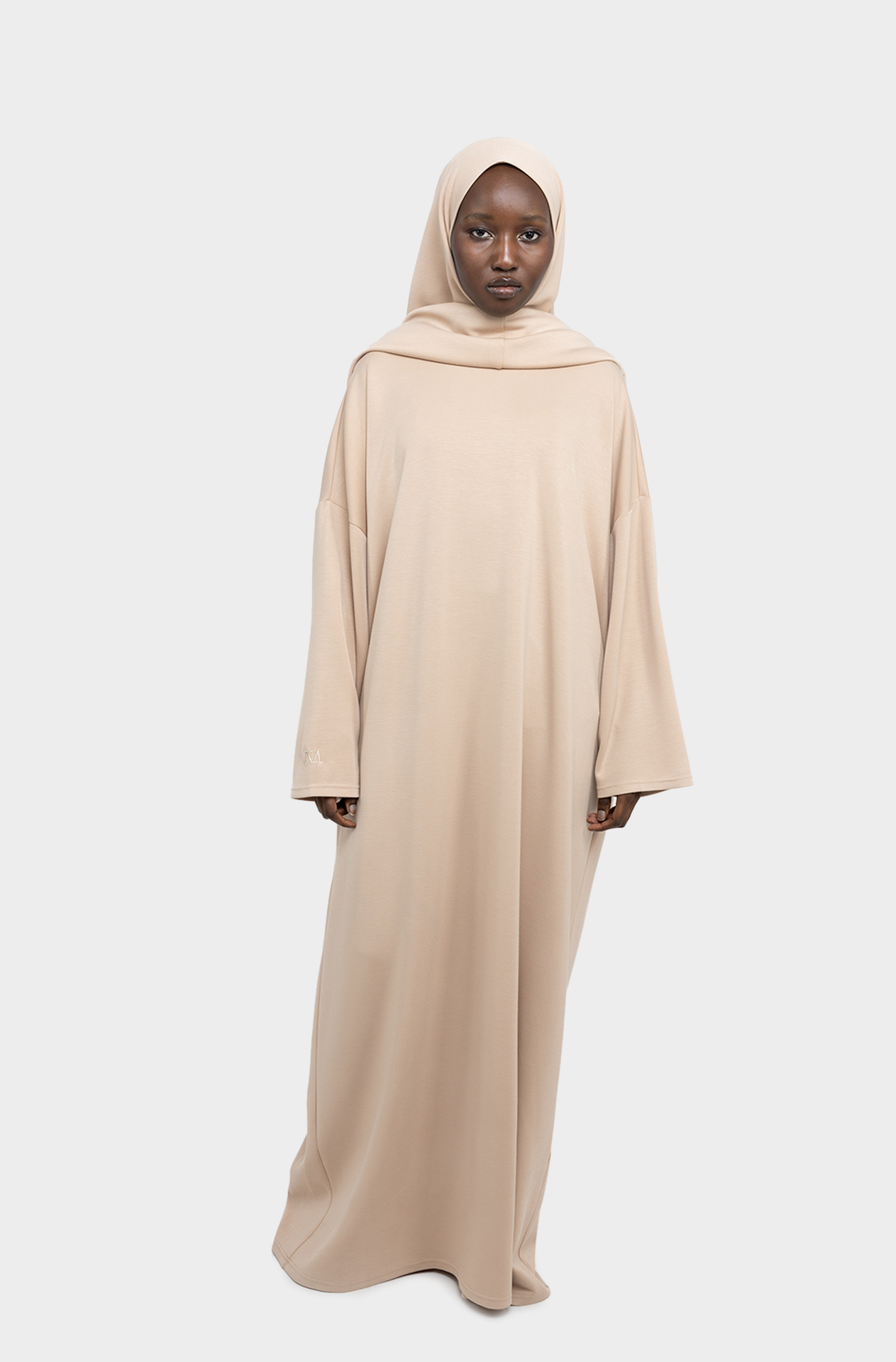  Tahara beige Abaya Khimar Set