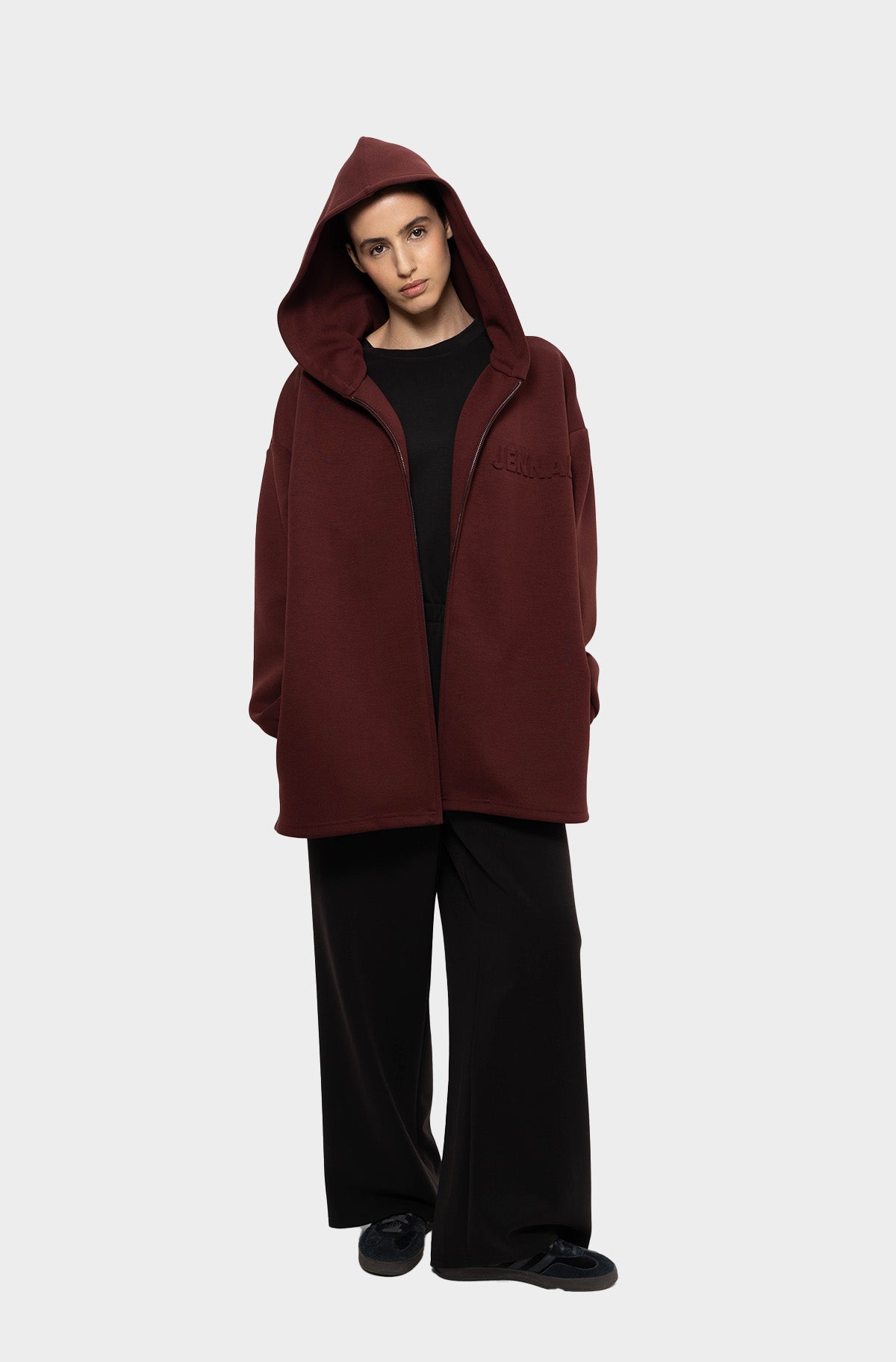 Sweat à capuche tencel burgundy
