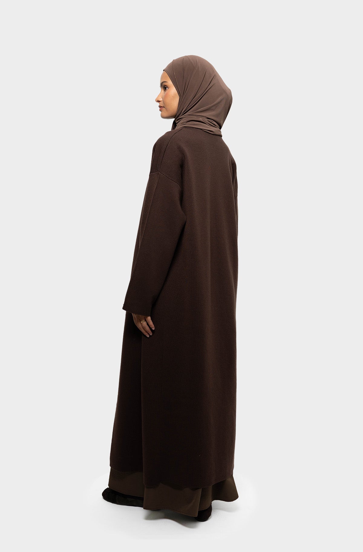 Cardigan long marron