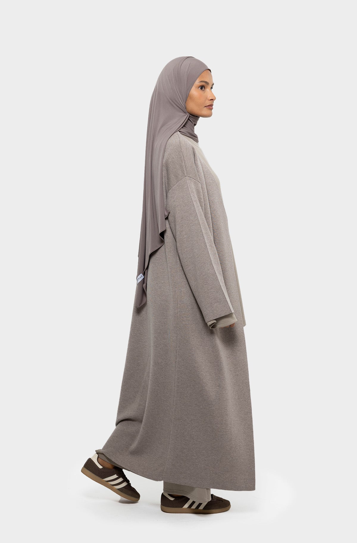 Cardigan long taupe