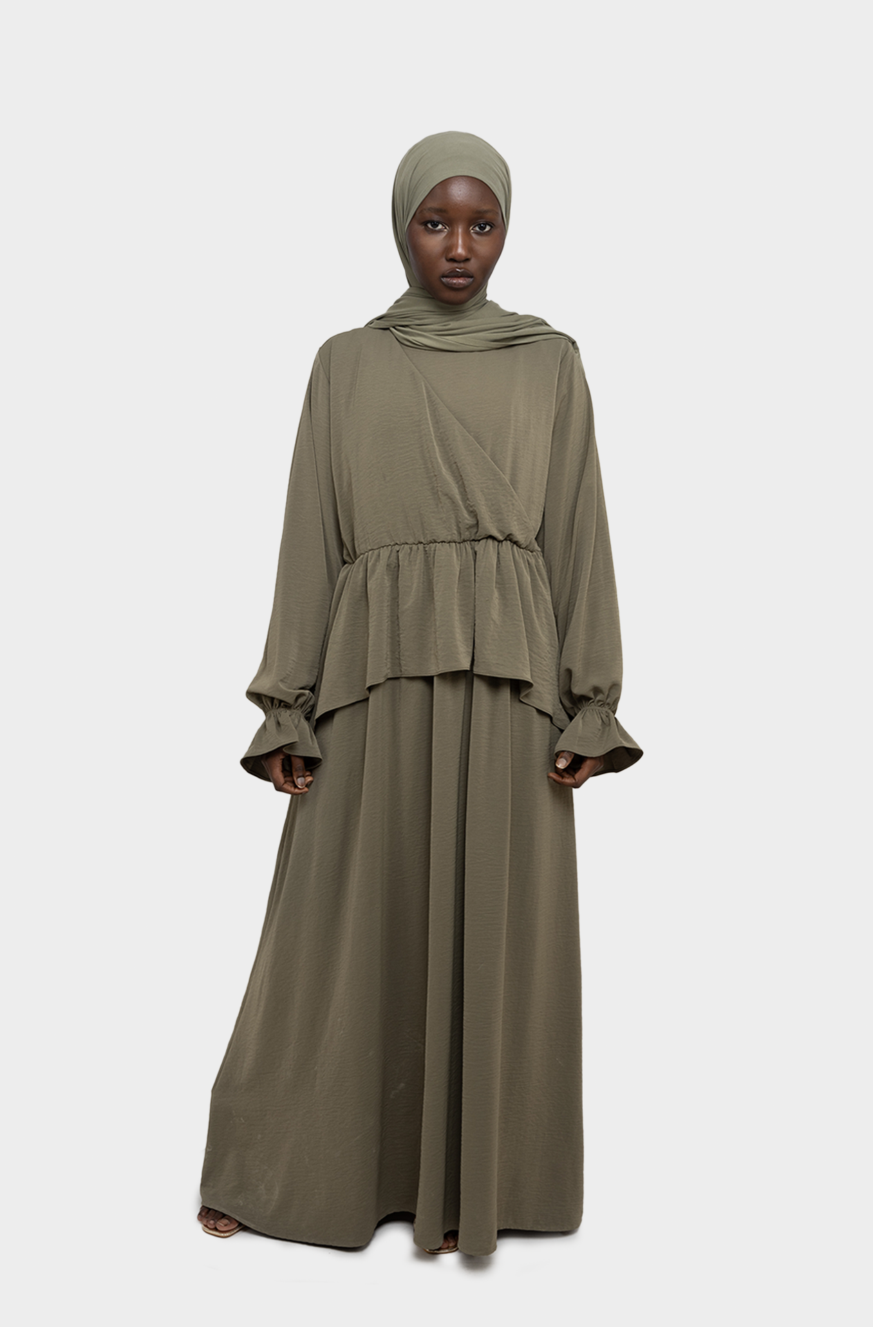 Raya olive dress