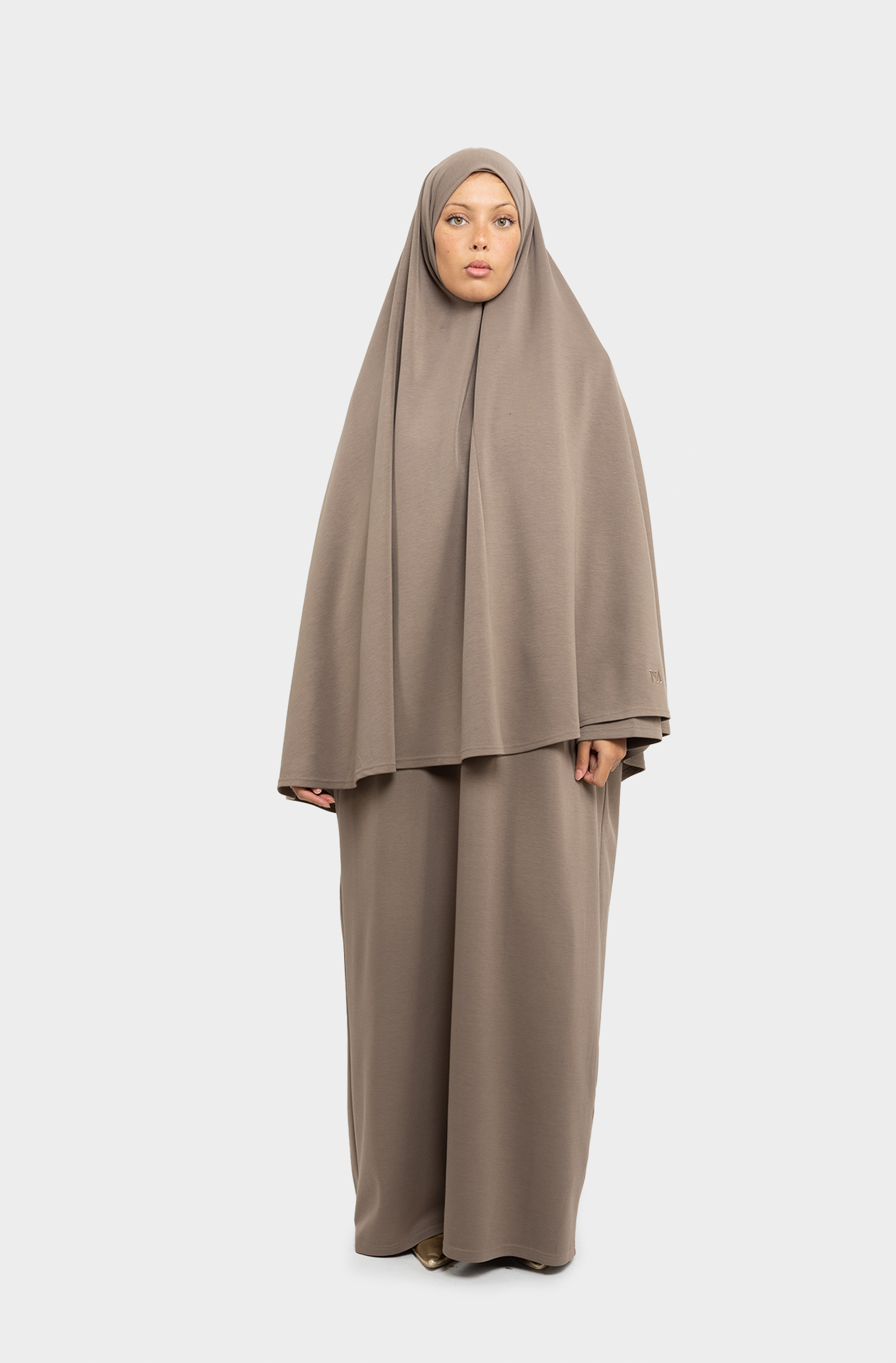 Tahara taupe Abaya Khimar Set