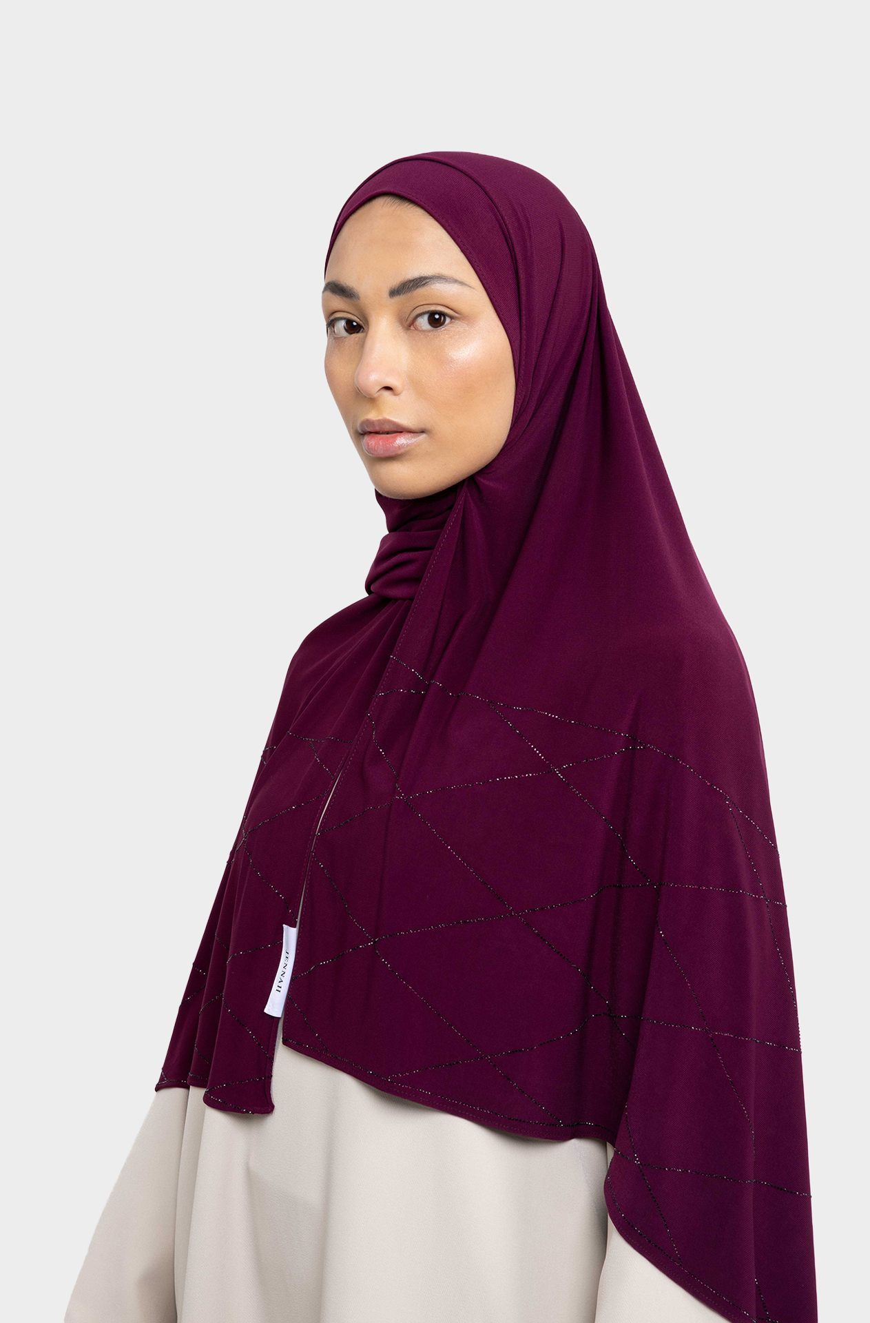 Plum jersey strass Baclava 