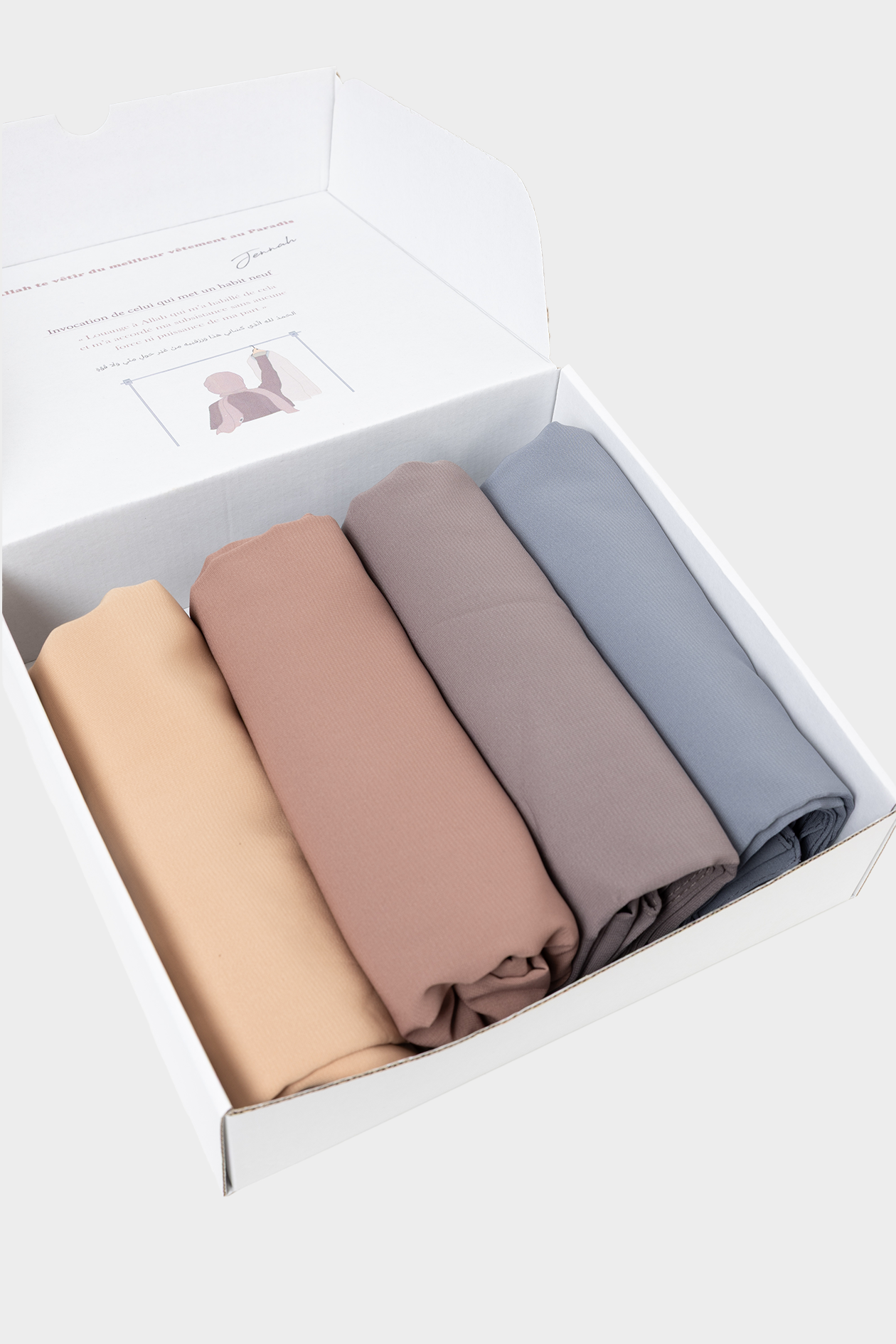 Box hijab - capuccino silk of medina