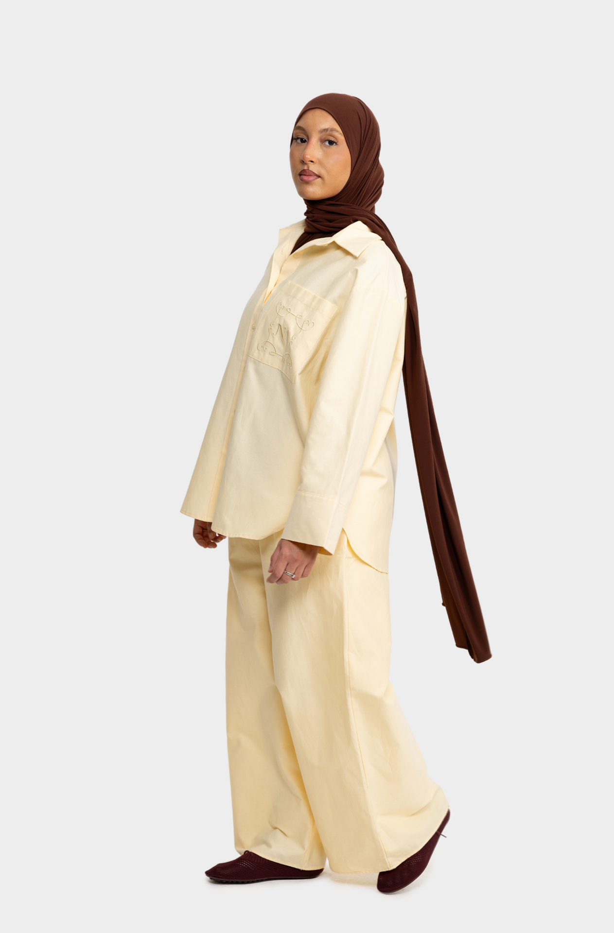 Lime cotton oversized shirt