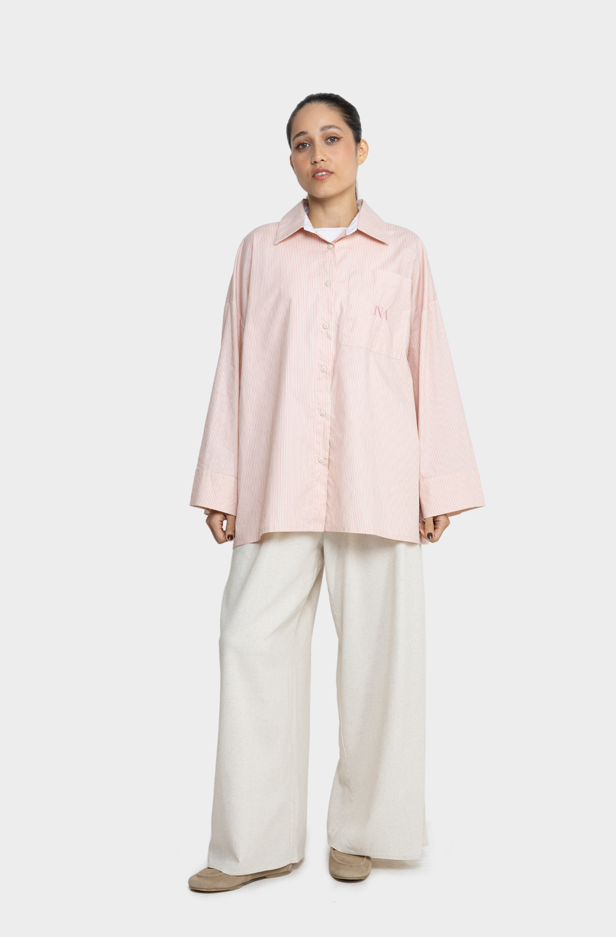 Pink striped shirt