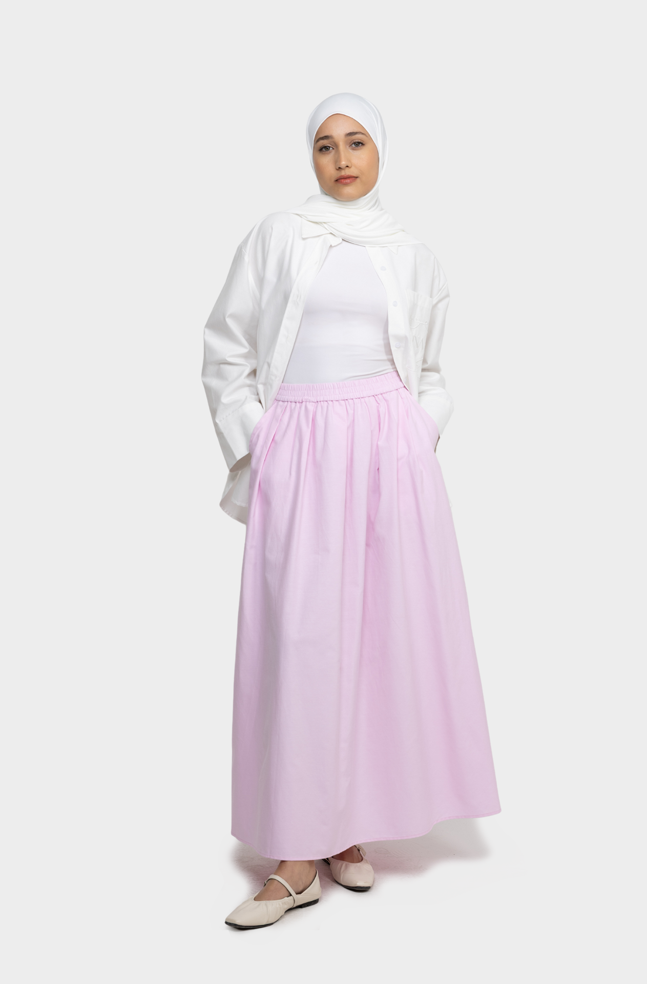Cotton skirt pink