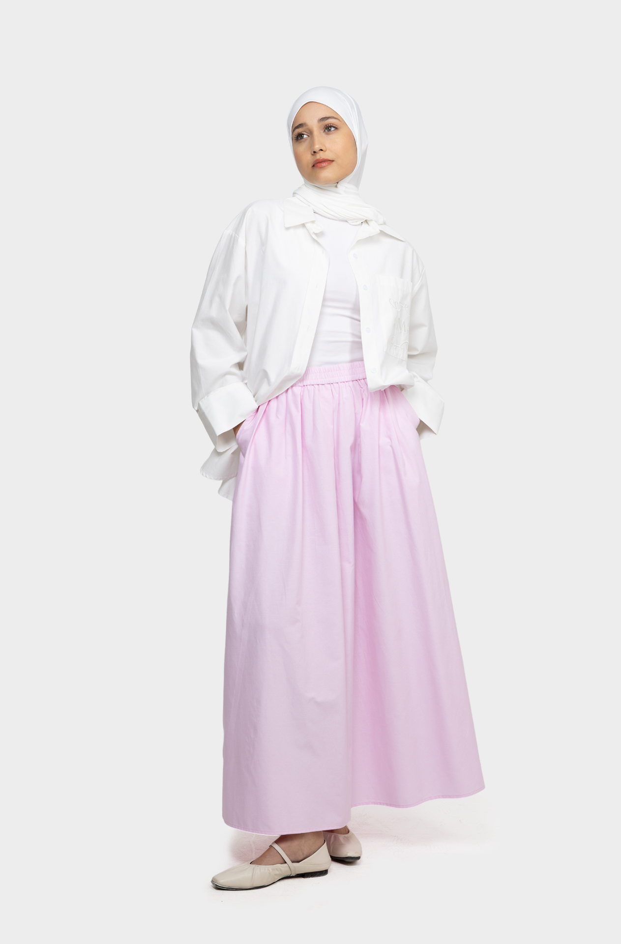 Cotton skirt pink