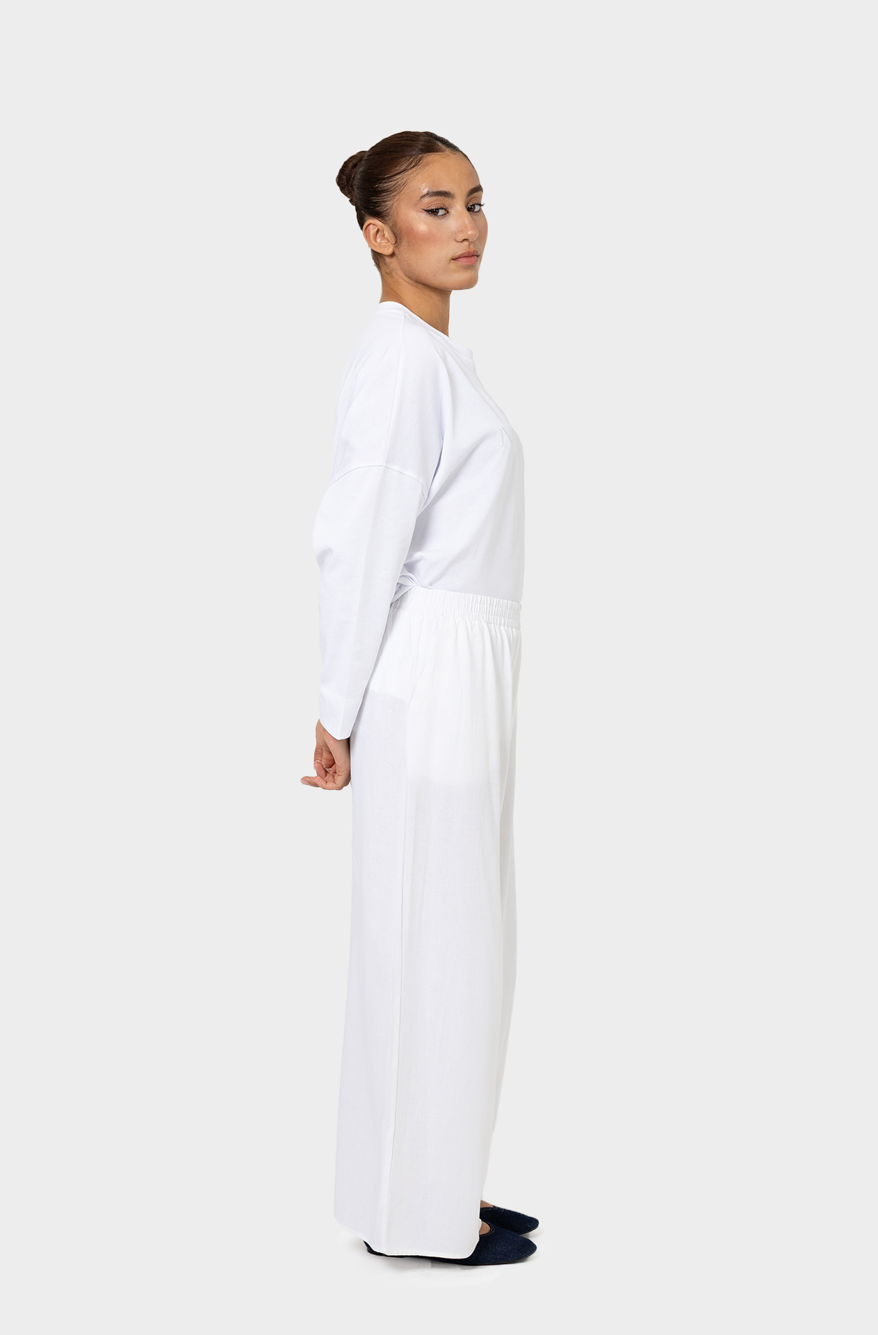 Pantalon linen blanc