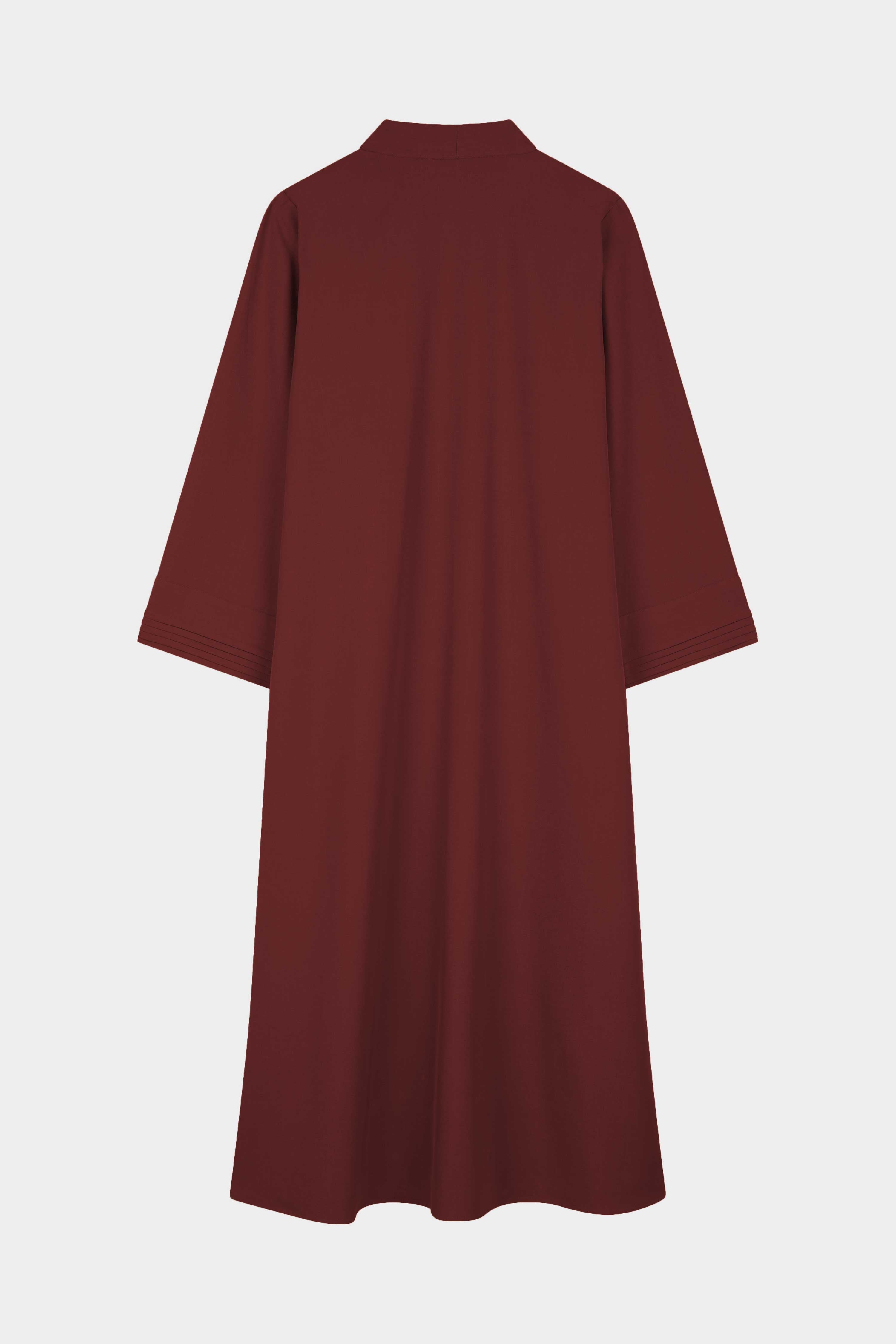 Loujain II burgundy Abaya Set 