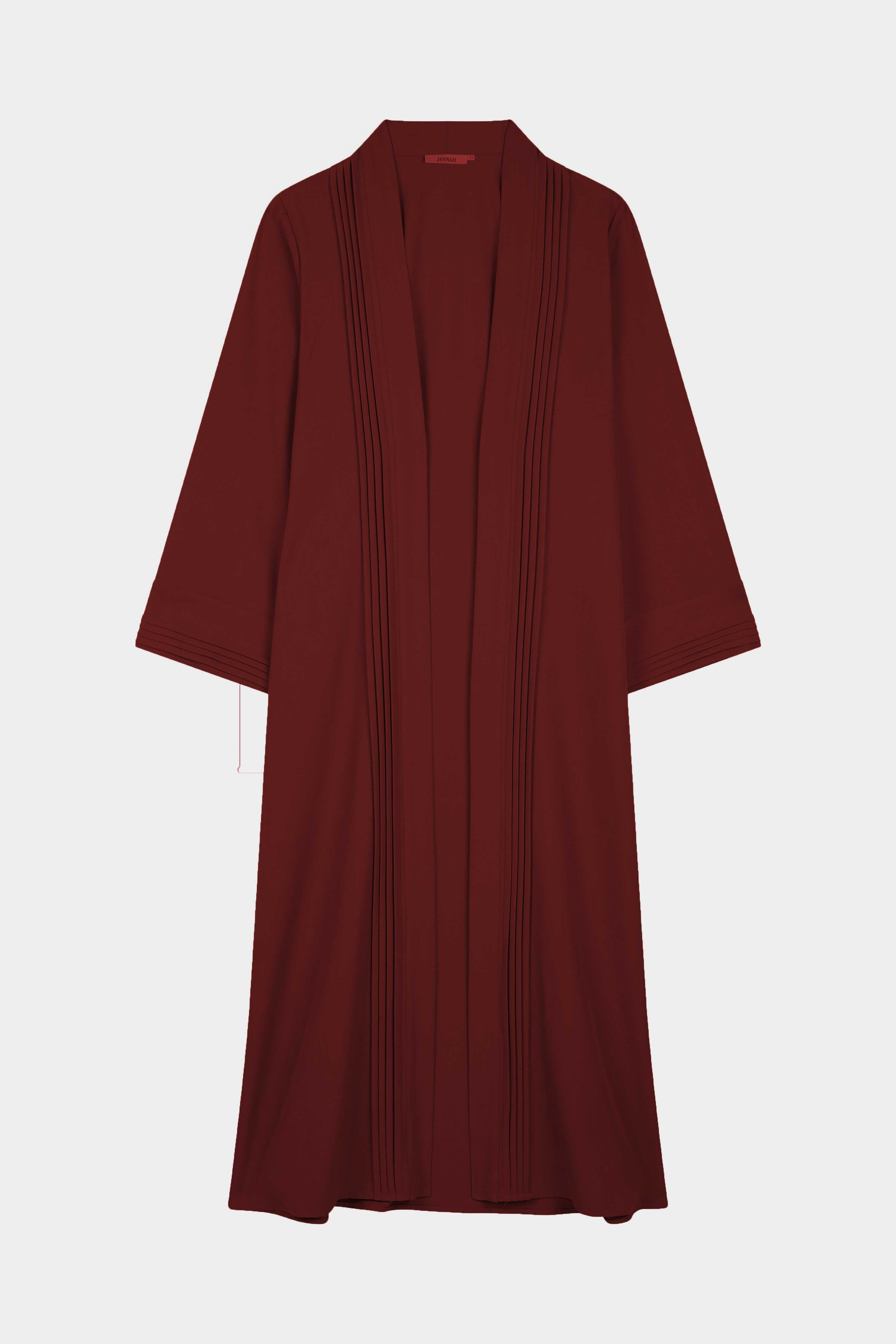 Loujain II burgundy Abaya Set 