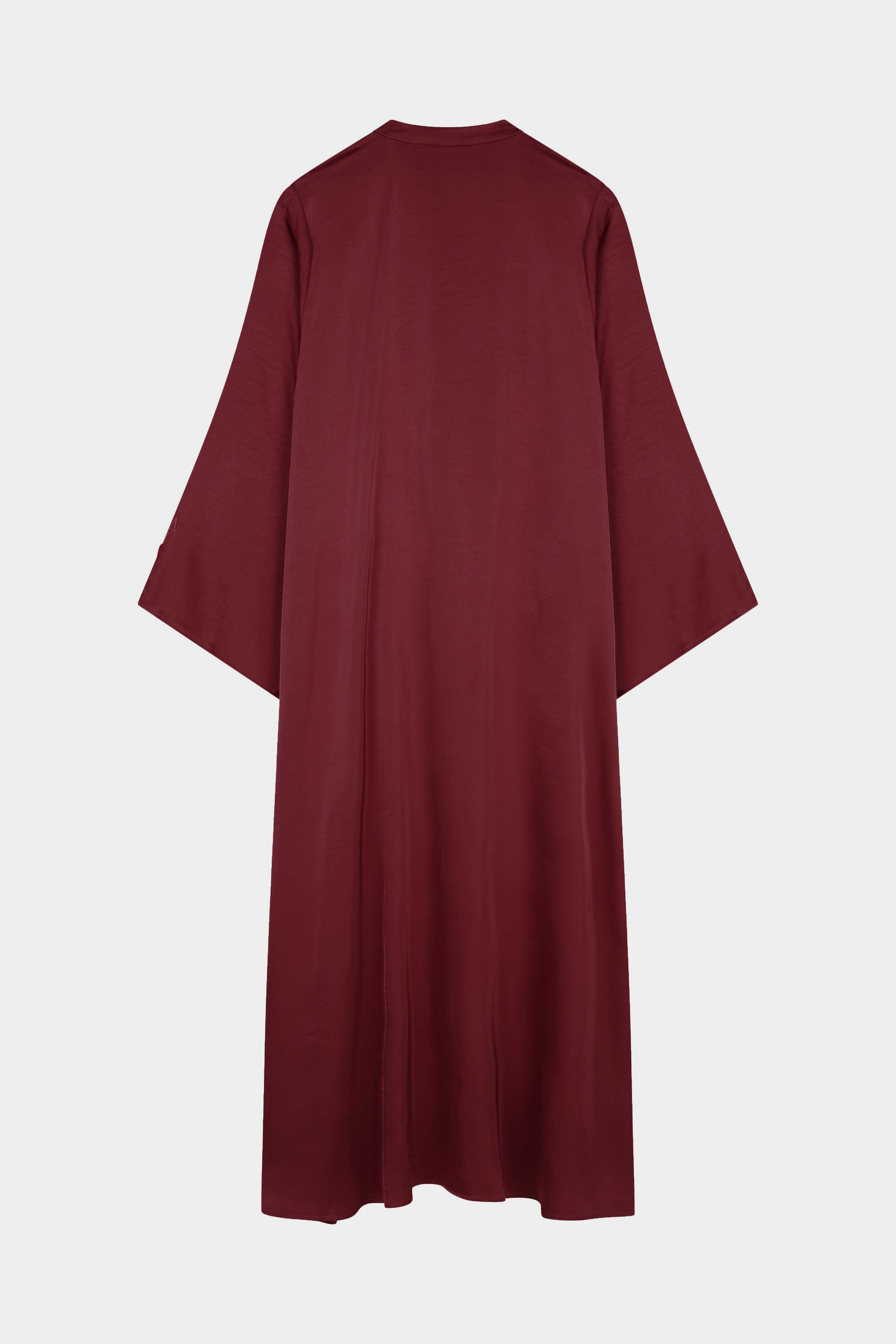 Medina dress Tunisian collar burgundy