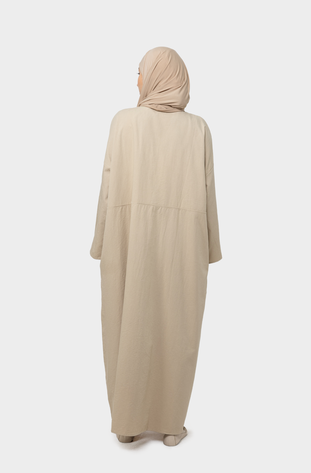 Beige cotton dress