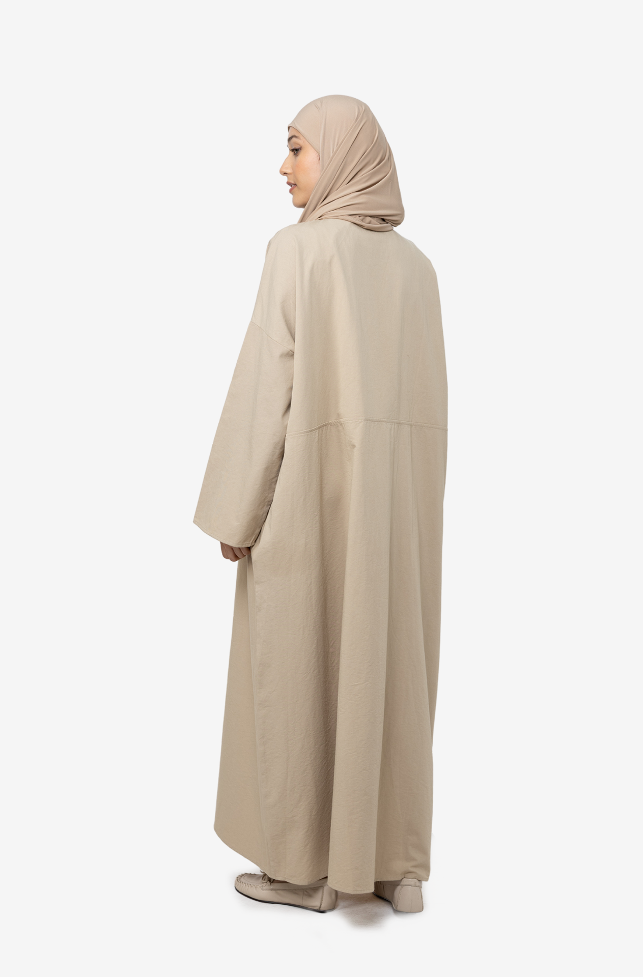Beige cotton dress