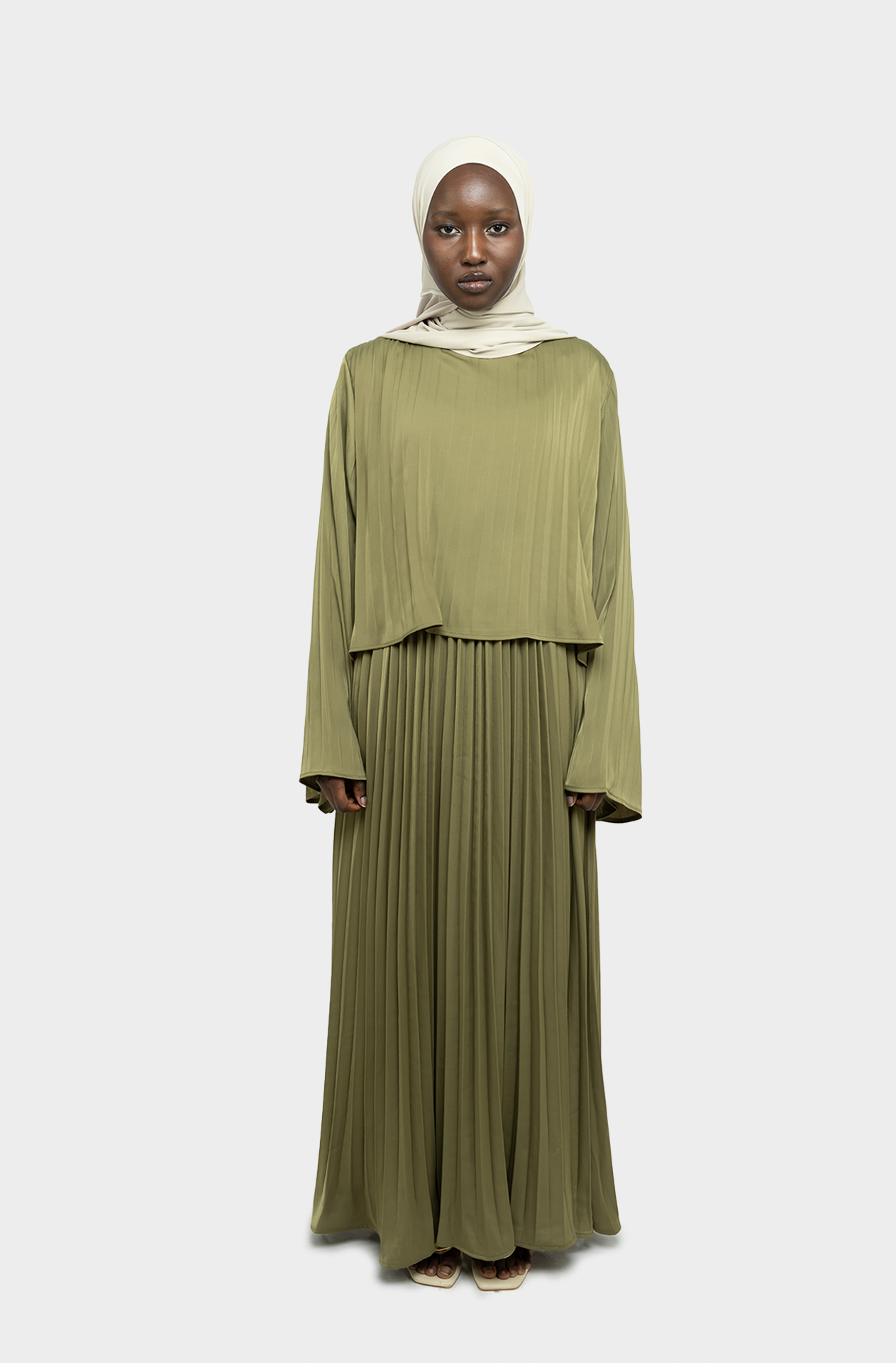 Mira olive dress