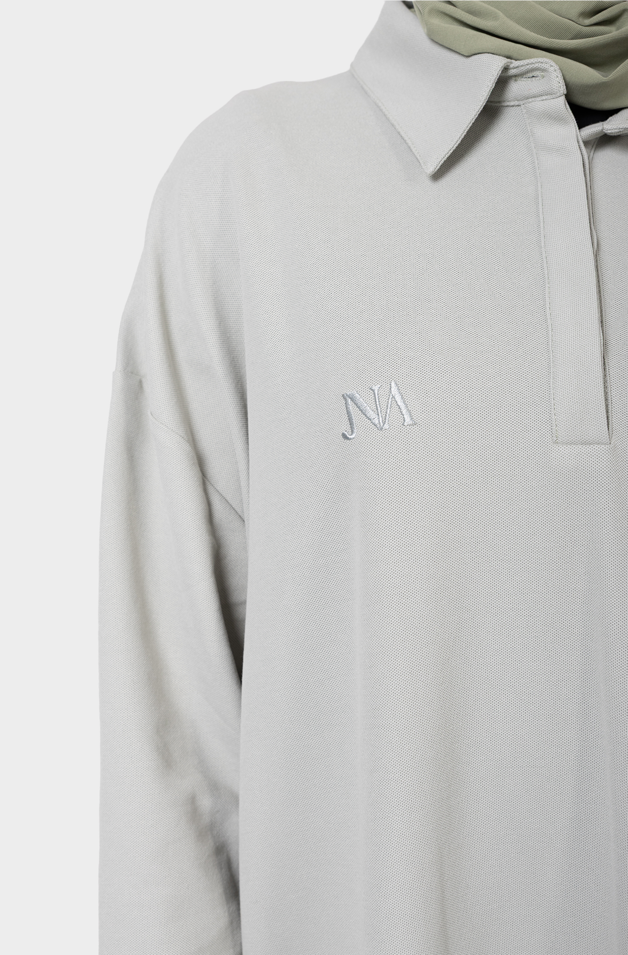Dress polo sage