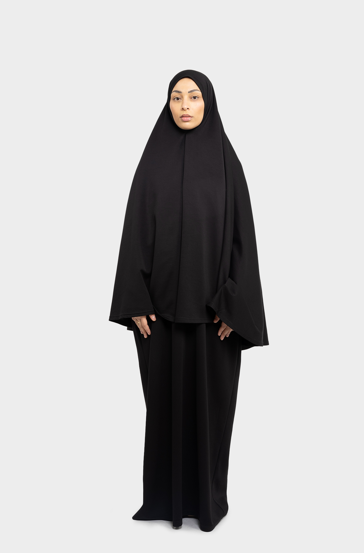  Tahara black Abaya Khimar Set