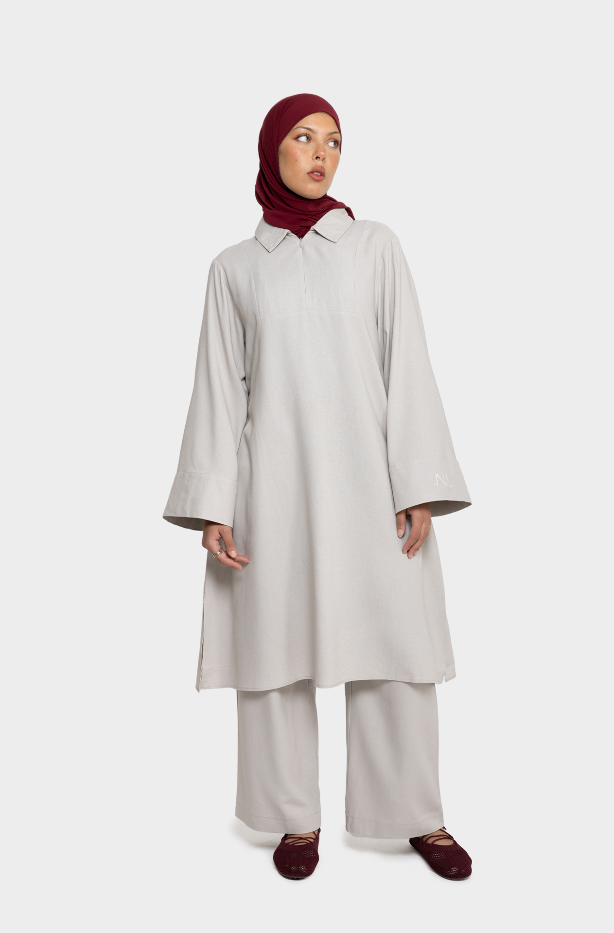 Tunique linen greige