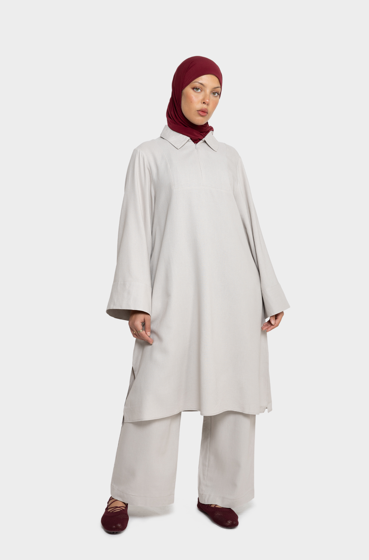 Tunique linen greige
